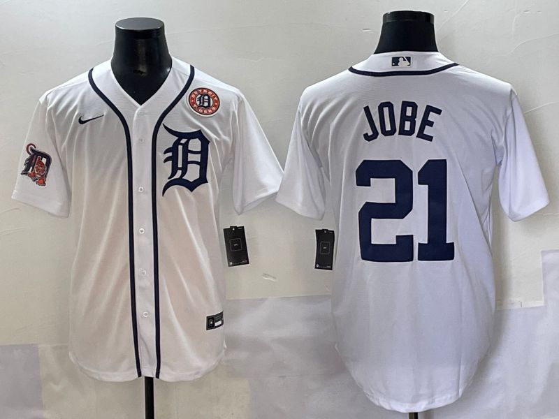 Men 2025 Detroit Tigers #21 Jobe White Game Nike MLB Jersey style 9->detroit tigers->MLB Jersey